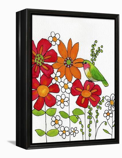 Humming on a Petal-Blenda Tyvoll-Framed Stretched Canvas