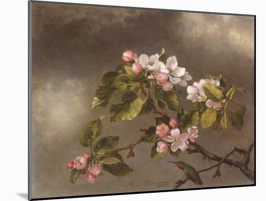 Hummingbird and Apple Blossoms, 1875-Martin Johnson Heade-Mounted Giclee Print