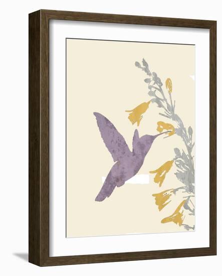 Hummingbird and flowers-Karen Williams-Framed Giclee Print