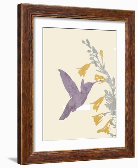 Hummingbird and flowers-Karen Williams-Framed Giclee Print