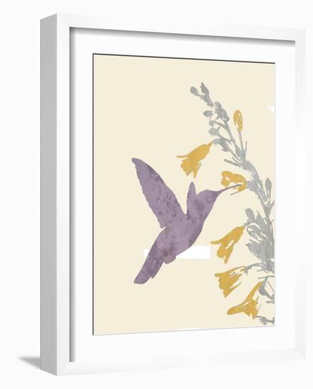 Hummingbird and flowers-Karen Williams-Framed Giclee Print