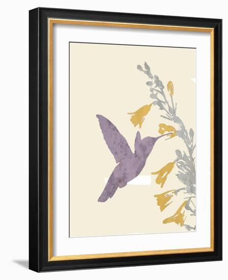 Hummingbird and flowers-Karen Williams-Framed Giclee Print