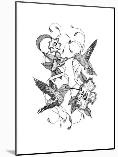 Hummingbirds-The Tangled Peacock-Mounted Giclee Print