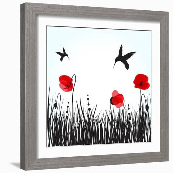 Hummingbirds-mcherevan-Framed Premium Giclee Print