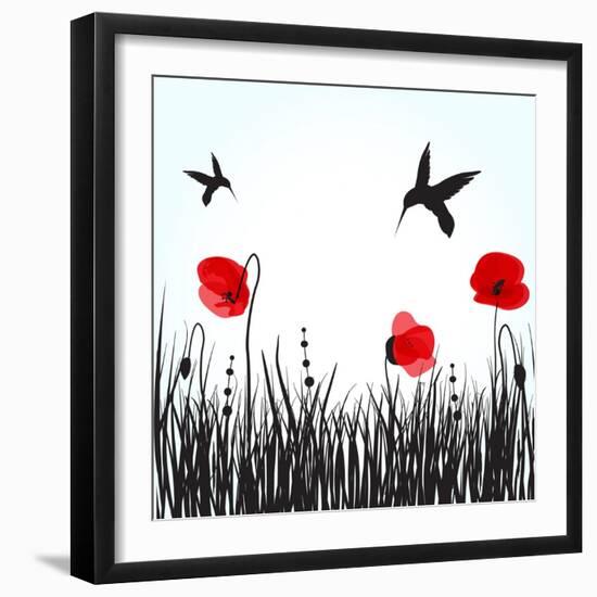 Hummingbirds-mcherevan-Framed Premium Giclee Print