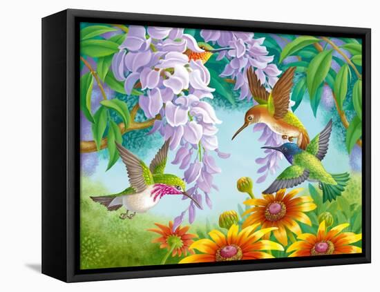 Hummingbirds-Olga Kovaleva-Framed Premier Image Canvas