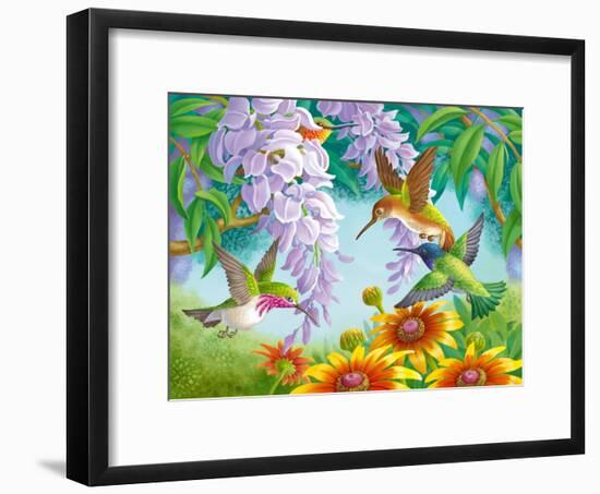 Hummingbirds-Olga Kovaleva-Framed Giclee Print