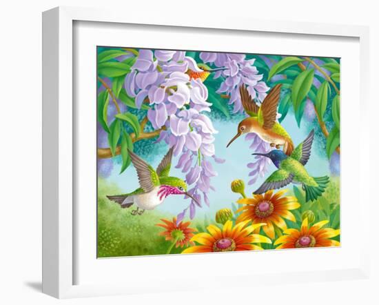 Hummingbirds-Olga Kovaleva-Framed Giclee Print