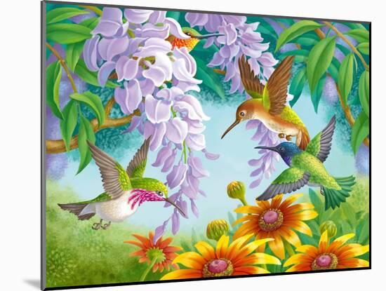 Hummingbirds-Olga Kovaleva-Mounted Giclee Print