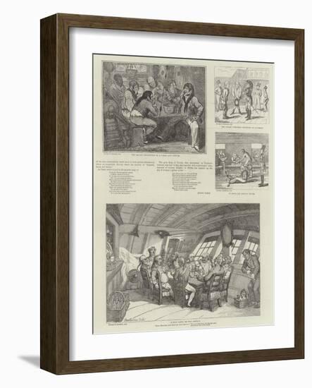 Humorous Art at the Royal Naval Exhibition-George Cruikshank-Framed Giclee Print