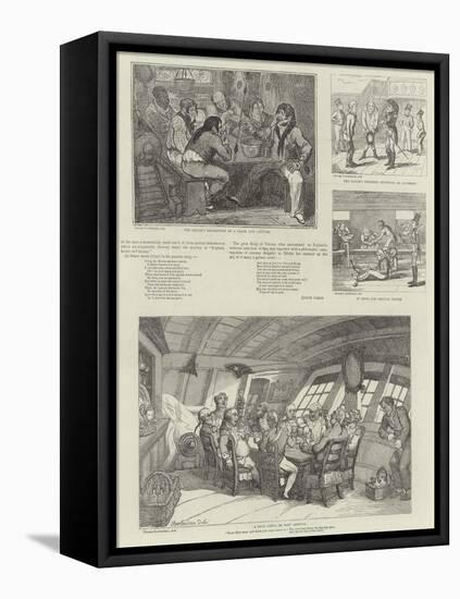 Humorous Art at the Royal Naval Exhibition-George Cruikshank-Framed Premier Image Canvas