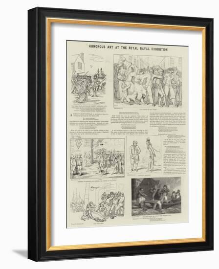 Humorous Art at the Royal Naval Exhibition-James Gillray-Framed Giclee Print