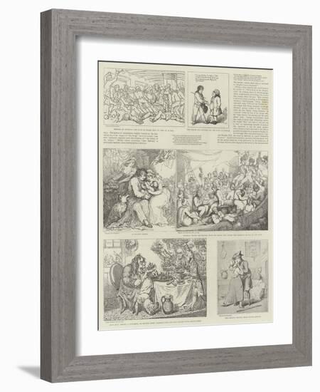 Humorous Art at the Royal Naval Exhibition-Thomas Rowlandson-Framed Giclee Print