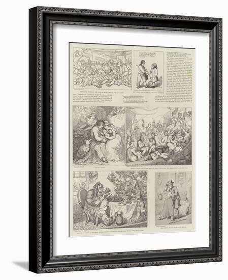 Humorous Art at the Royal Naval Exhibition-Thomas Rowlandson-Framed Giclee Print