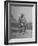 Humorous of Man Riding Tiny Bicycle-Wallace Kirkland-Framed Photographic Print