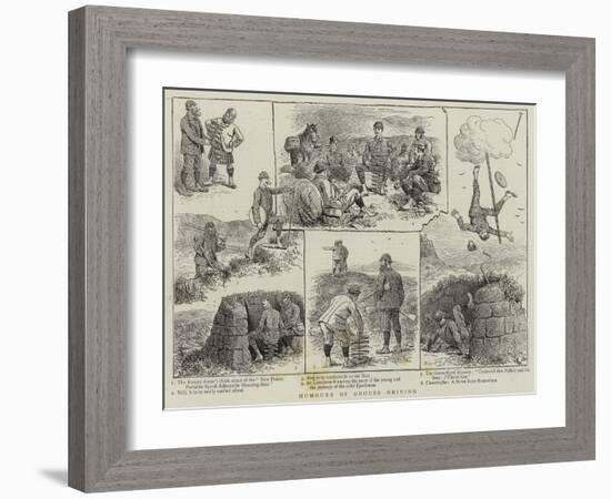 Humours of Grouse Driving-null-Framed Giclee Print