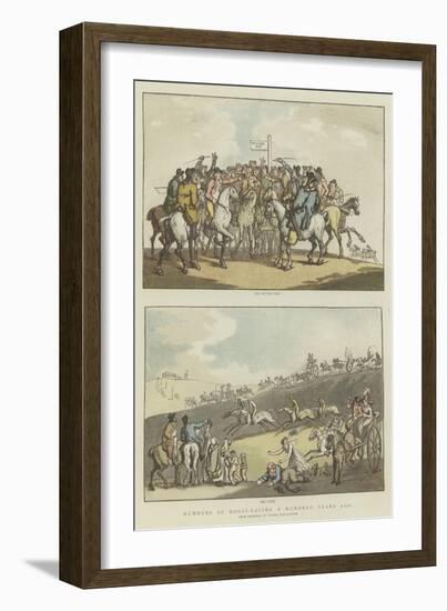 Humours of Horse-Racing a Hundred Years Ago-Thomas Rowlandson-Framed Giclee Print