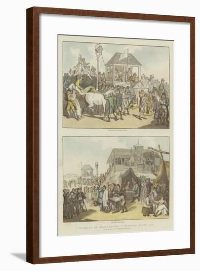 Humours of Horse-Racing a Hundred Years Ago-Thomas Rowlandson-Framed Giclee Print