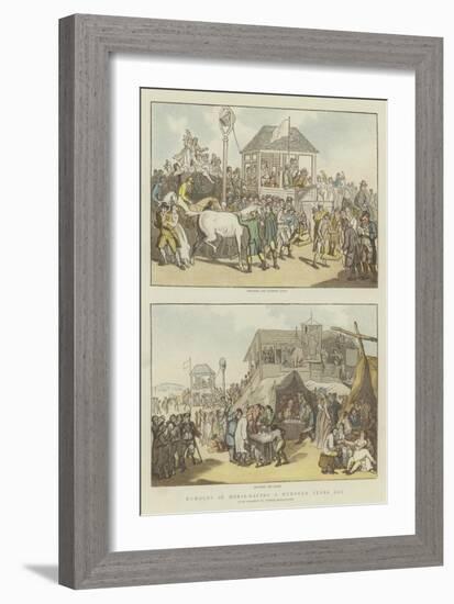 Humours of Horse-Racing a Hundred Years Ago-Thomas Rowlandson-Framed Giclee Print