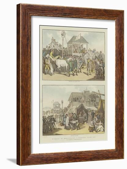 Humours of Horse-Racing a Hundred Years Ago-Thomas Rowlandson-Framed Giclee Print