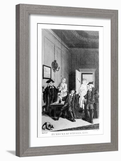 Humours of Oxford - frontispiece by William Hogarth-William Hogarth-Framed Giclee Print