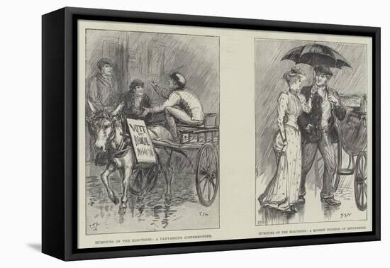 Humours of the Elections-Francis S. Walker-Framed Premier Image Canvas