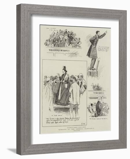 Humours of the General Election-Phil May-Framed Giclee Print