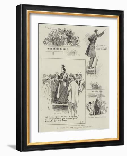 Humours of the General Election-Phil May-Framed Giclee Print