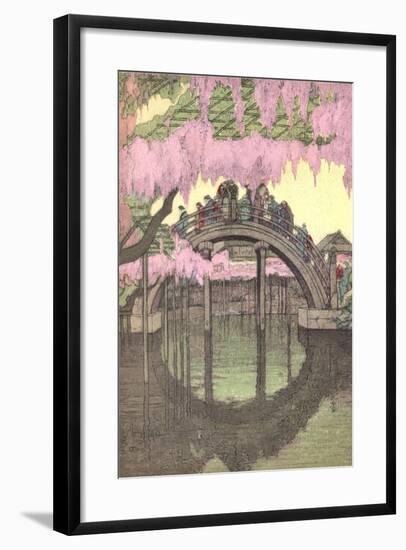 Hump-Backed Bridge, Kameido Tenjin-null-Framed Art Print