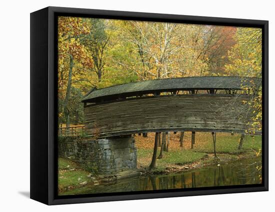 Humpback Covered Bridge, Covington, Virginia, USA-Charles Gurche-Framed Premier Image Canvas