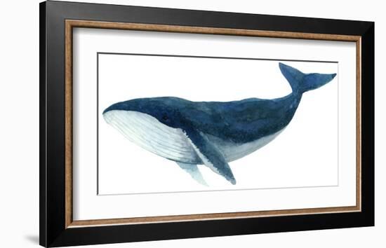 Humpback Whale - Blue-Jeannine Saylor-Framed Art Print