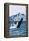 Humpback Whale - Mountains-Lantern Press-Framed Stretched Canvas