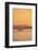 Humpback Whale Surfacing at Sunset-null-Framed Photographic Print