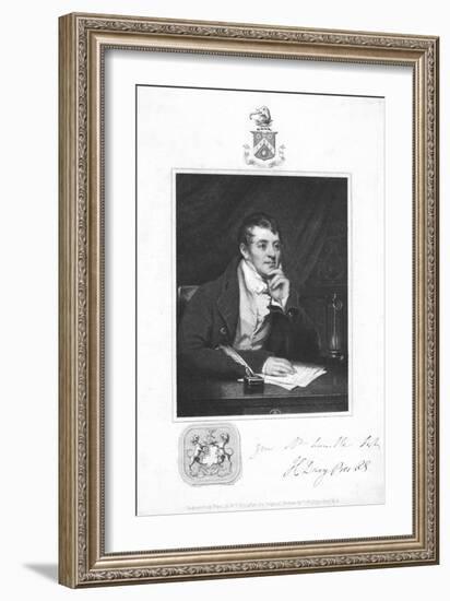 Humphry Davy, English Chemist, 1821-Thomas Phillips-Framed Giclee Print