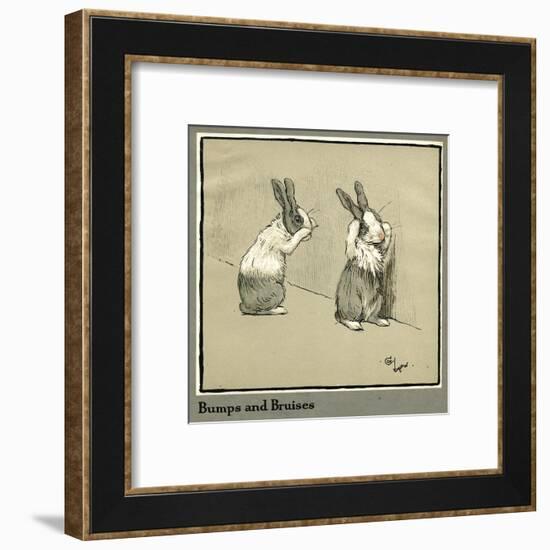 Humpty and Dumpty the Rabbits Lose their Way-Cecil Aldin-Framed Art Print