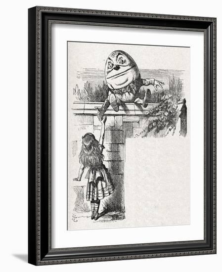 Humpty-Dumpty on the wall-John Tenniel-Framed Giclee Print