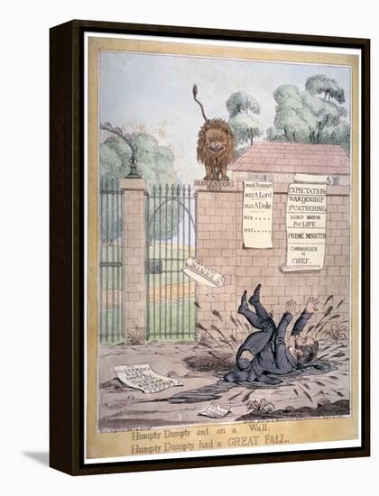 Humpty Dumpty Sat on a Wall..., 1821-Richard Dighton-Framed Premier Image Canvas