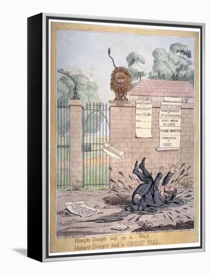 Humpty Dumpty Sat on a Wall..., 1821-Richard Dighton-Framed Premier Image Canvas