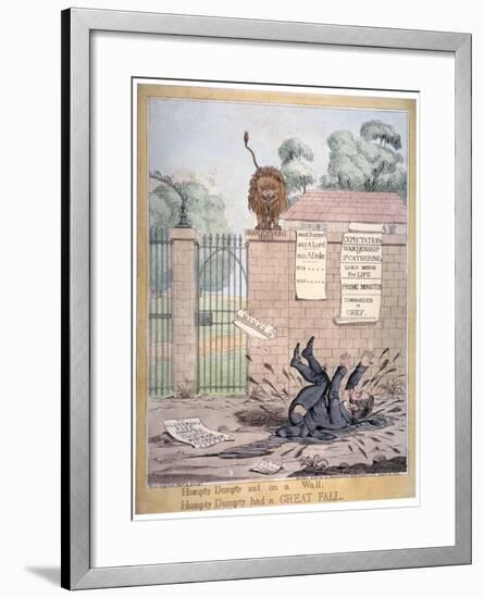 Humpty Dumpty Sat on a Wall..., 1821-Richard Dighton-Framed Giclee Print