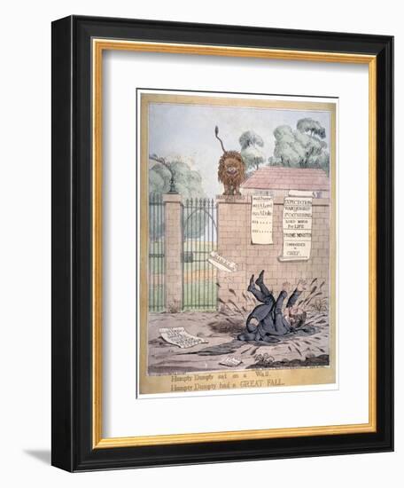 Humpty Dumpty Sat on a Wall..., 1821-Richard Dighton-Framed Giclee Print