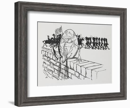 Humpty Dumpty Sat On a Wall-Arthur Rackham-Framed Giclee Print