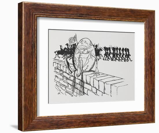 Humpty Dumpty Sat On a Wall-Arthur Rackham-Framed Giclee Print