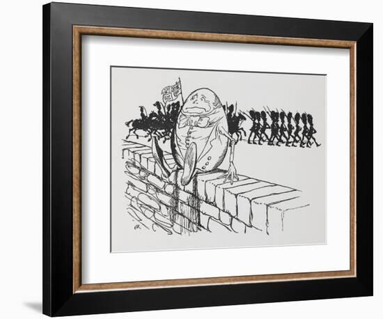 Humpty Dumpty Sat On a Wall-Arthur Rackham-Framed Giclee Print