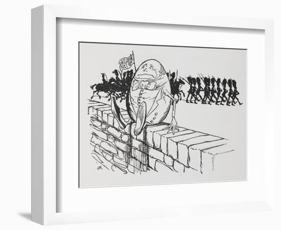 Humpty Dumpty Sat On a Wall-Arthur Rackham-Framed Giclee Print