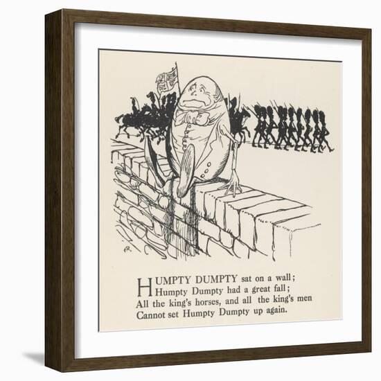 Humpty Dumpty-Arthur Rackham-Framed Art Print