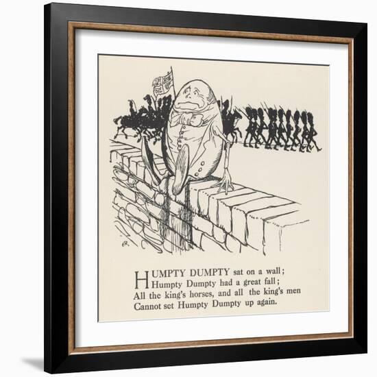 Humpty Dumpty-Arthur Rackham-Framed Art Print