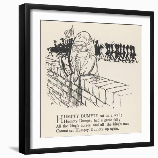 Humpty Dumpty-Arthur Rackham-Framed Art Print