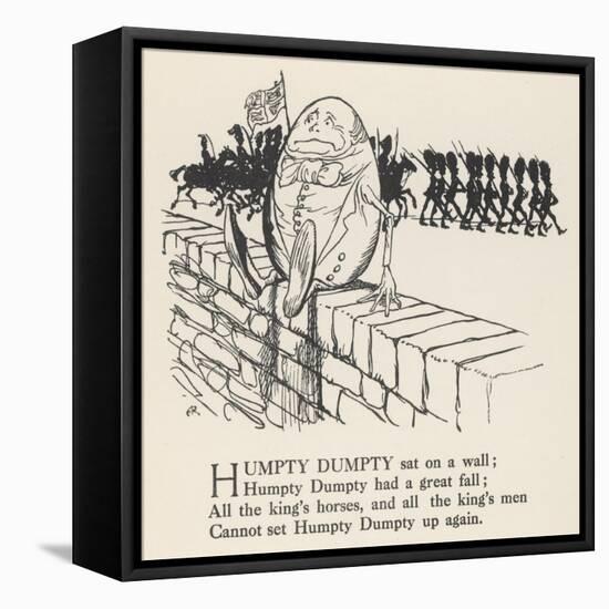 Humpty Dumpty-Arthur Rackham-Framed Stretched Canvas