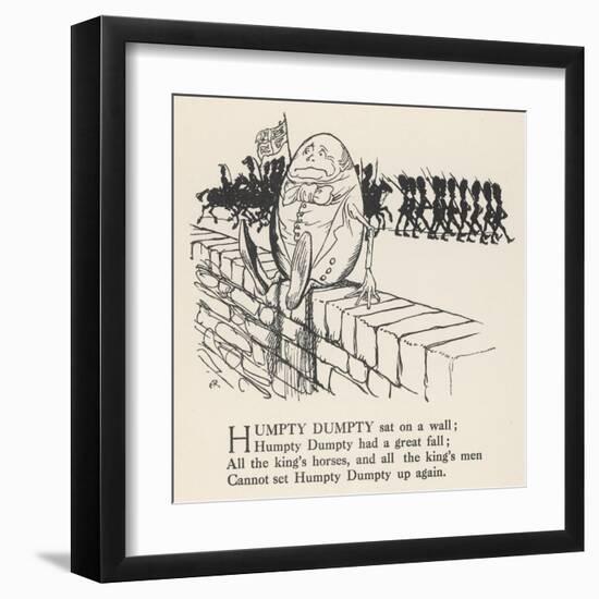 Humpty Dumpty-Arthur Rackham-Framed Art Print