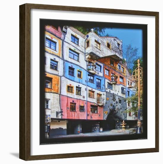 Hundertwasser-House, Vienna-Friedensreich Hundertwasser-Framed Art Print